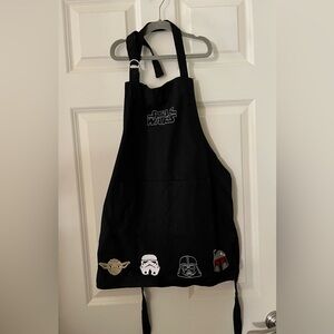 Kids Williams Sonoma Cotton Star Wars Embroidered Black Apron Pocket adjustable